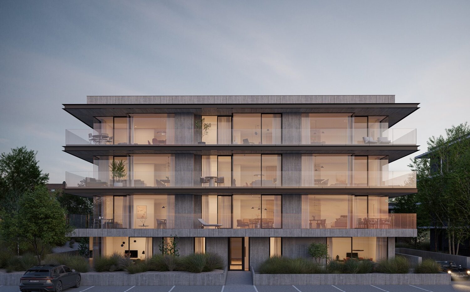 Avondbeeld Villa Baldesi